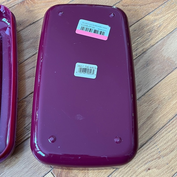 Vintage 90s Burgundy and Gold Plastic Tissue Box Cover - Picture 4 of 5